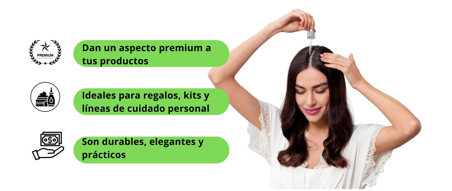 Frascos de Vidrio con Gotero 30 ml (1 oz) – Para Cosmética Natural, Sérums y Aceites