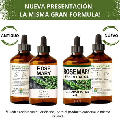 Aceite esencial de Romero - 4 Fl Oz, 120 ml- Para cabello, Piel, Difusores, Aromaterapia & esencia de jabones y champú